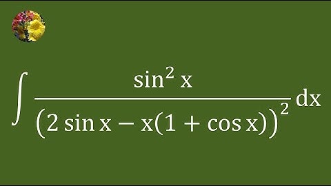 2nd method to integrate the indefinite integral using algebraic manipulation (Mis-2205A)