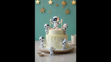 When technology meets sweetness an AI robot baking the perfect cake!  #trendingshorts #aishorts