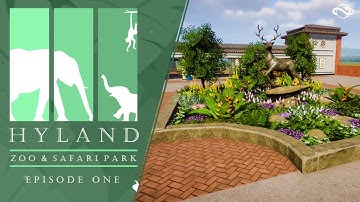 Planet Zoo | Snelle bouw van de ingang | Planning van het plein | Hyland Zoo | Afl. 1