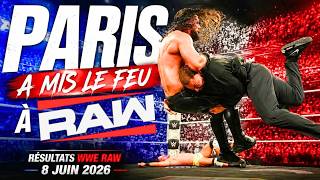 PARIS A MIS LE FEU À RAW 🔥 | Résultats WWE RAW 8 Juin 2026