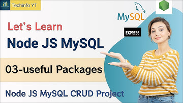 Packages Setup Nodejs MySQL CRUD Project | Node Js MySQL Tutorial 2024