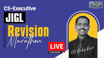 CS Executive || JIGL || Revision Marathon || CS Pankaj Kumar