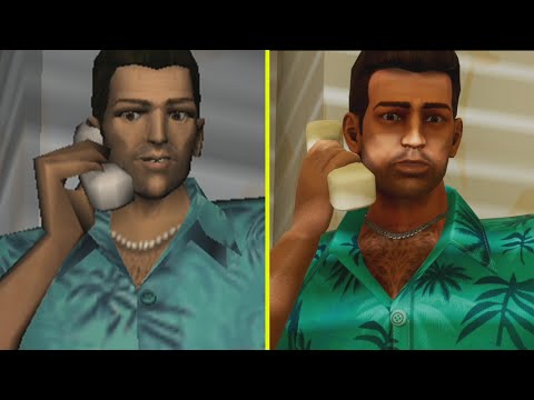 GTA Vice City The Definitive Edition PS5  vs PS2 Original + PS5 Frame Rate Test