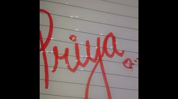 How to write Priya in cursive writing|handwriting #shorts #handwriting #calligraphy