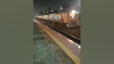 Empty   Station Night Time View / A Beautiful Windshield Emu Smoothly Arriving Bally Halt Station