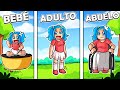 ¡Pasé de BEBÉ a la MUJER MÁS VIEJA DEL JUEGO! (Roblox Age Simulator)