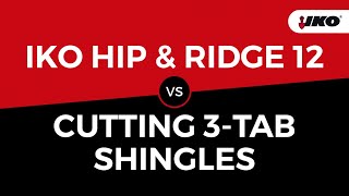 IKO Hip & Ridge 12 vs. Cutting 3 Tab Shingles - Time Savings Demonstration