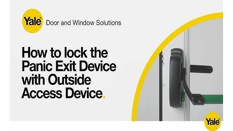 How to lock the Panic Exit Device with Outside Access Device