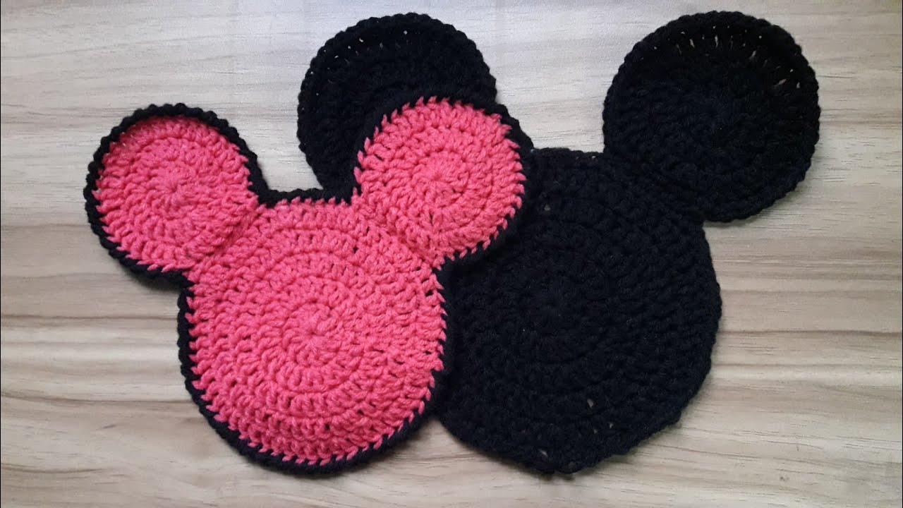 How to Crochet Mickey Mouse Coaster | Happy New Year Special - YouTube