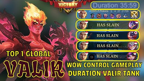 Win Or Lose Duration Valir Roamer Build Tank | Valir Tank Build 2022 | Top 1 Global Valir - MLBB