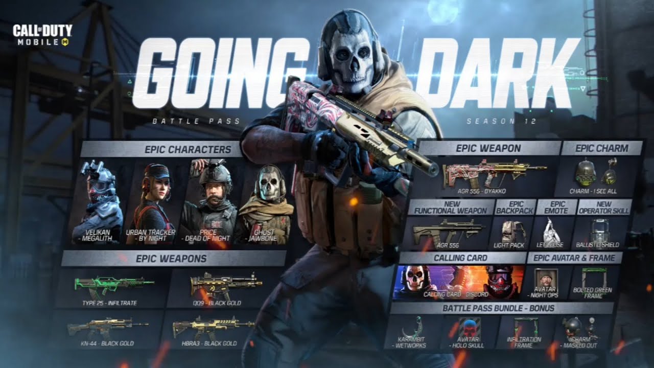 *NEW* S12 LIST OF BATTLE PASS REWARDS | Call of Duty Mobile