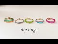 How to make finger rings/simple and cute resin rings/uv resin rings/diy rings/handmade wire rings