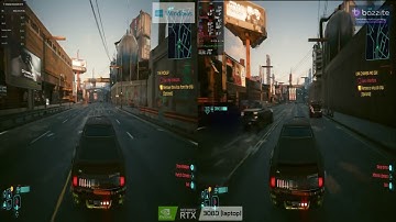 Cyberpunk 2077 - Windows vs Bazzite on a NVIDIA RTX 3080 (laptop)