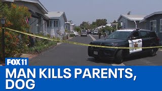 San Juan Capistrano murders: Elderly couple, dog killed, son shot by police