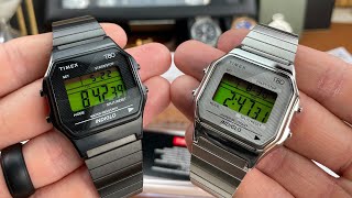 Double Unboxing! TIMEX T80 Black & Silver w/Expansion Band | First Impressions