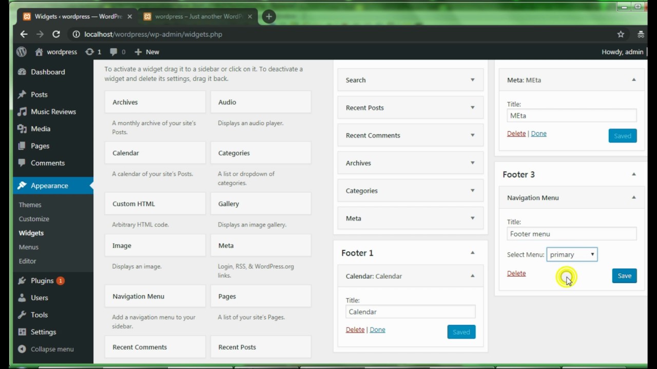 How to Register and Add Widgets to WordPress Theme - YouTube