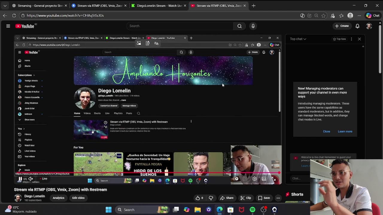 Stream via RTMP (OBS, Vmix, Zoom) with Restream