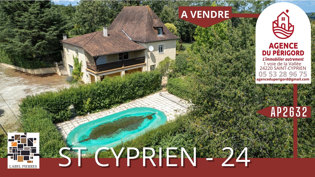 Agence du Périgord – Maison à vendre – ST CYPRIEN (24) – 339 000€ FAI – Réf. : AP2632