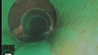 NuFlow Parker, Colorado Drainline Services Gap in Sewer before Nuflow installation pipelining