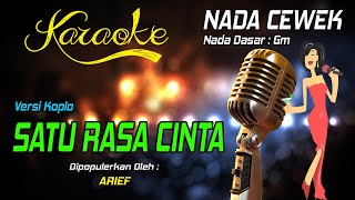 Karaoke SATU RASA CINTA - Arief ( Nada Wanita )