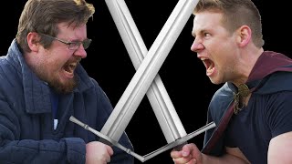 Can I teach a MEGA NOOB how to SWORD FIGHT? feat, Draw with Jazza!