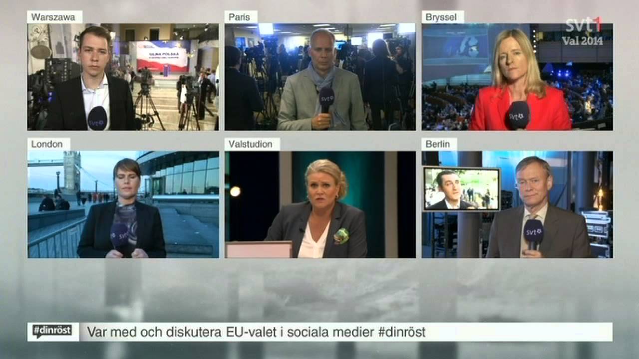 Valvaka svt 2014-05-25 -- 2014-05-26. EU valet 2014.