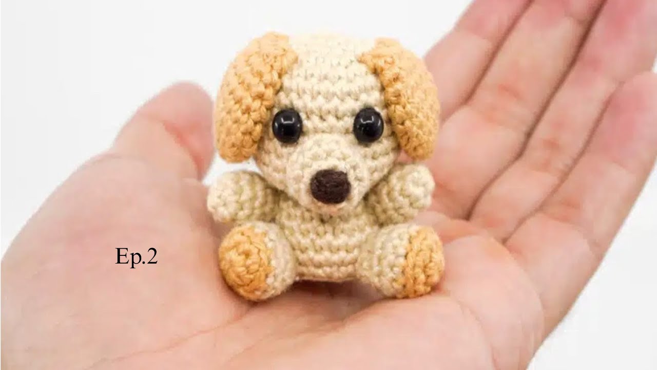 Crochet Animal Keychain /How to make a Mini CrochetPuppy (Amigurumi Tutorial)