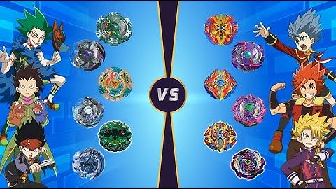 베이블레이드 버스트 DB 【ALL 데스사이저 & 케르베우스 VS ALL 엑스칼리버 & 와이번】 릴레이 배틀 Beyblade Burst DB ベイブレードバーストDB