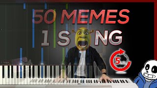 50 MEMES in 1 SONG (in 5 minutes) | PACIL | Orchestral Cover | Piano Cover | Piano Tutorial