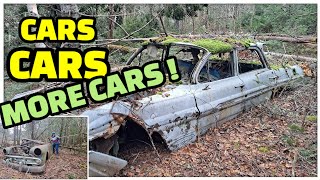 2024 Antique Cars Abandoned In The Woods ~ Car Graveyards Found While Bottle Digging Exploring ©