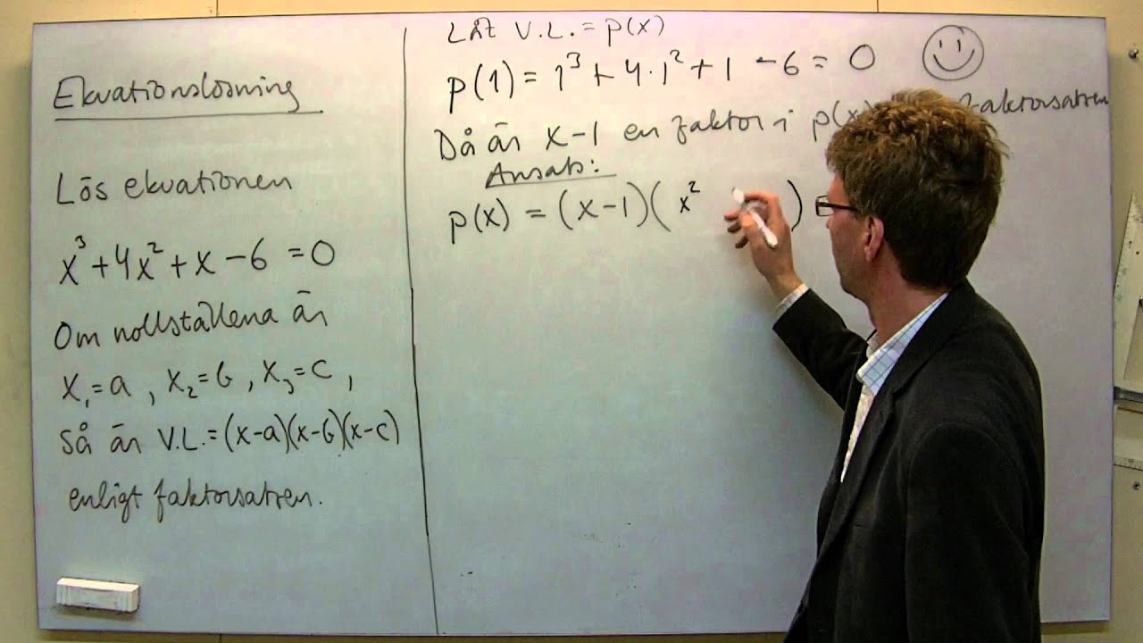 Ma3 Mac Mae Losning Av Tredjegradsekvationer Mha Polynomdivision Youtube