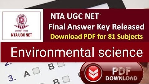🔴final answer key |UGC NET DECEMBER 2022| Envirocademy 🤞
