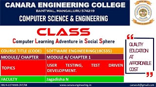 VTU SOFTWARE ENGINEERING (18CS35) User testing [Software Testing] (M4 L3)