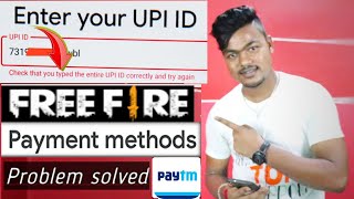 Check That You Typed Entire Upi Id Correctly And Try Again | Add Paytm Upi Id In Free Fire
