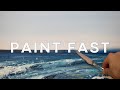 The benefits of painting fast  oil painting seascape demo