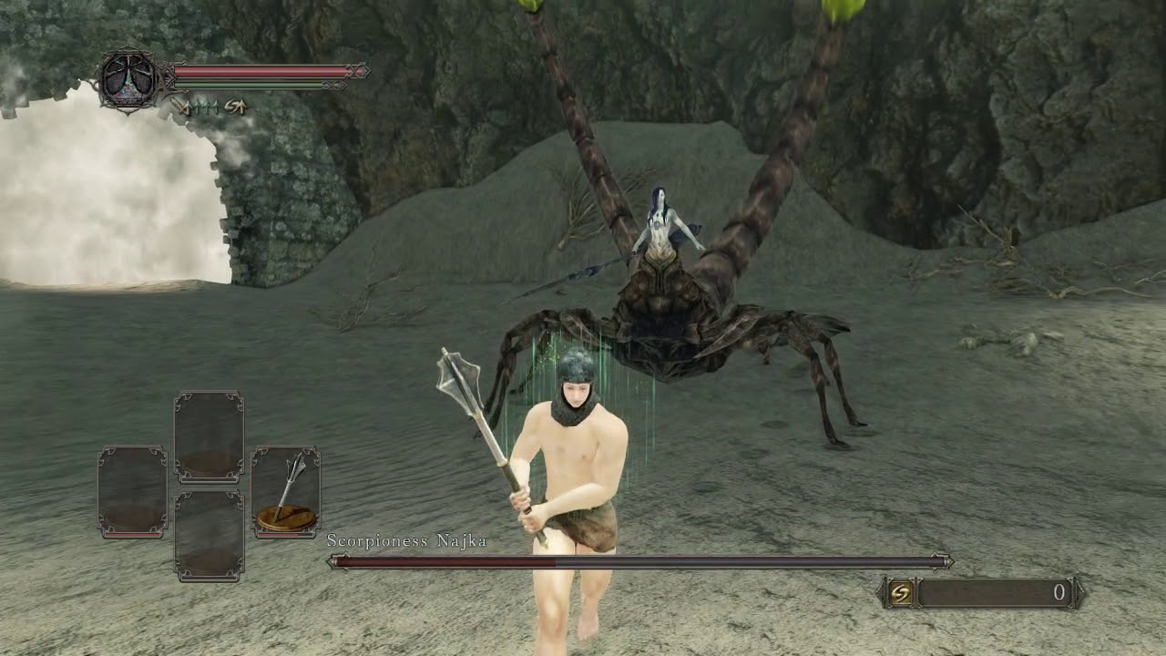 Dark Souls 2 SotFS: No Roll/Block/Parry - Scorpioness Najka.