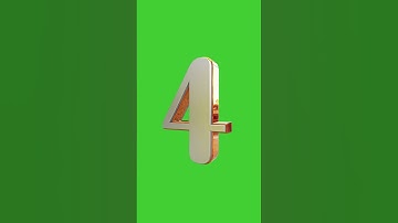 Nine to Zero Luxurious 3D Numbers Countdown with Voice Over | GREEN SCREEN