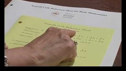 Nemeth Code Reference Sheets: Common Nemeth Symbols by Gloria Buntrock - 6