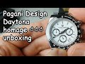 Pagani Design Rolex daytona homage unboxing