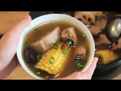 easy-healthy-chinese-soup-with-lotus-root-&-pork-ribs-[莲藕排骨汤]