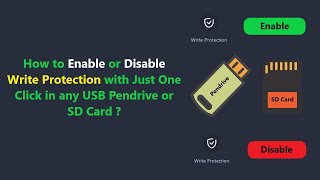 How to Enable or Disable Write Protection with Just One Click in any USB Pendrive or SD Card ?