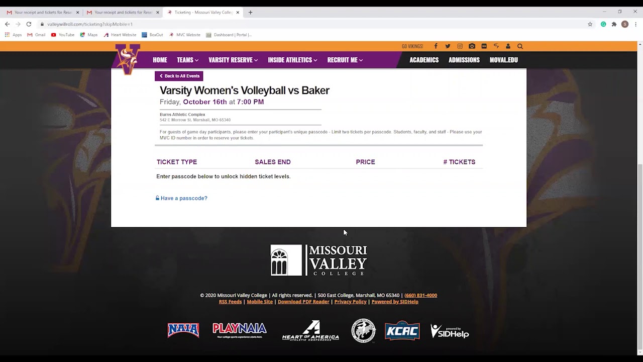Missouri Valley College-Hometown Ticketing Guide