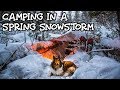 Spring Snowstorm Overnight Camping