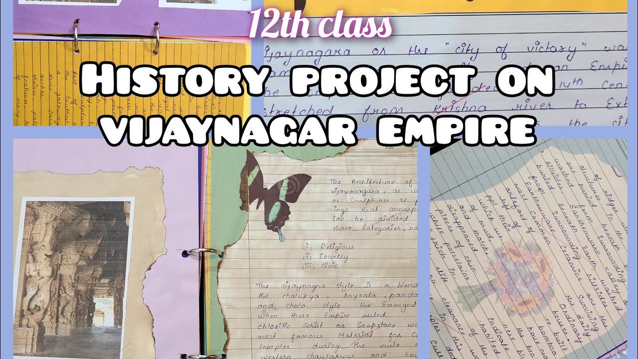 class 12 history project file "vijaynagar empire"/architecture - YouTube