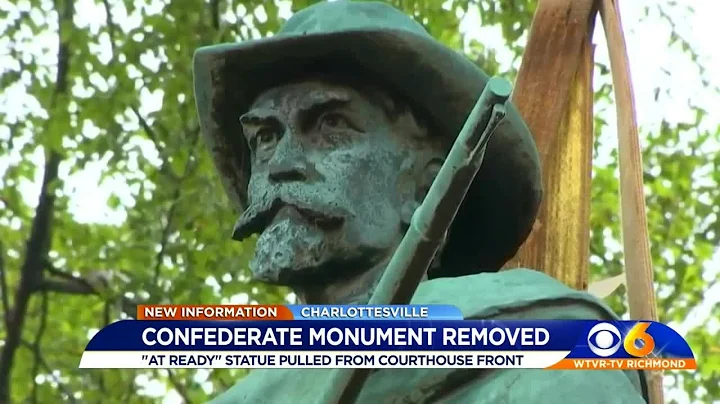 Charlottesville removes Confederate statue near rally site