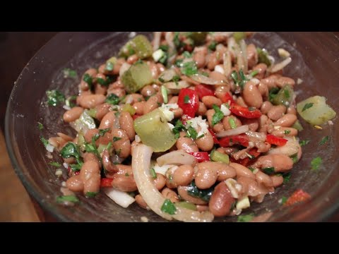 ლობიოს სალათა (bean salad recipe)
