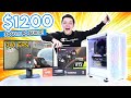 $1200 RTX 3060Ti Gaming PC Build! [Cyberpunk, Fortnite, Valorant Benchmarks & more!]