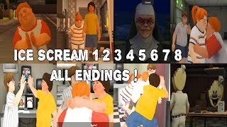 Ice Scream 1 2 3 4 5 6 7 8 All Endings (Outwitt Mod)