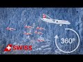 SWISS A321 and Patrouille Suisse in 360° | SWISS