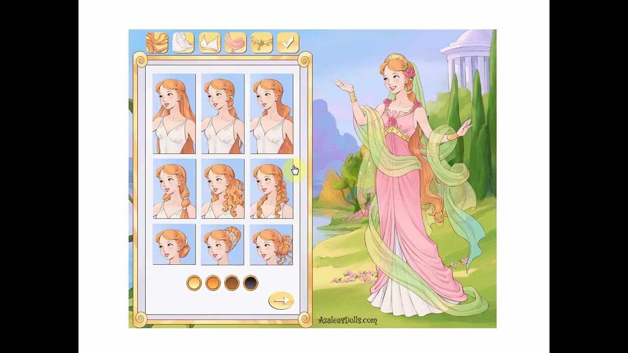 Dress up Aphrodite  Greek Gods Illustrations 